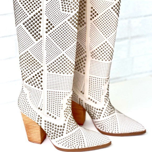 Rare lasso Western boots - bone embellished by Steve Madden - Picture 4 of 5